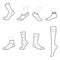 Sock clipart sock drawing sock icon symbol isolated on white background vector