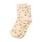 Sock Design Isolated on white Color Background with Clipping Path, Mockup. Pair of Cute Warm Brown Socks with Pastel, High