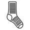 Sock item icon outline vector. Wool pair