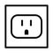 Socket electric wall Vector icon.