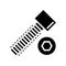 socket head screw glyph icon vector illustration