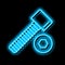 socket head screw neon glow icon illustration