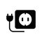 Socket icon vector isolated on white background, Socket sign , dark pictogram