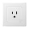 Socket power wall mounted outlet 3d realistic for american type. Electrical adapter plastic element