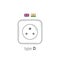 Sockets icon. Type D. AC power sockets realistic illustration. Different type power socket set, vector isolated icon