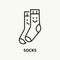 Socks flat line icon. Vector illustration