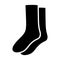 Socks icon. Pair warm socks, clothes accessory