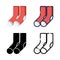 Socks Icon Set logo Winter