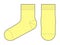 Socks template vector illustration  front & side view | yellow