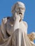 Socrates the philosopher statue on blue sky background