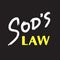 Sod`s law - simple handwritten fancy quote, American slang, urban dictionary. Print for poster