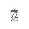 Soda aluminum bottle line icon