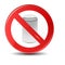 Soda can no trashing icon. Prohibition sign icon