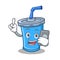 Soda drink character cartoon with phone