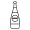 Soda glass bottle icon, outline style
