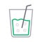 Soda thin color line vector icon