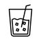 Soda thin line vector icon