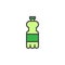 Soda water bottle filled outline icon