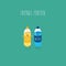 Soda water and water bottles friends forever. Vector illustration