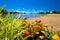 Soderica lake beach and landscape view