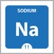 Sodium Chemical 11 element of periodic table. Molecule And Communication Background. Sodium Chemical Na, laboratory and science