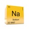 Sodium chemical element symbol from periodic table