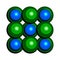 Sodium chloride (rock salt, halite, table salt), crystal structure