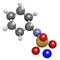 Sodium cyclamate artificial sweetener molecule. Atoms are represented as spheres with conventional color coding: hydrogen (white