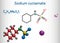 Sodium cyclamate molecule. Cyclamate is an artificial sweetener, food additive E952 . Structural chemical formula and