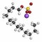 Sodium dodecyl sulfate (SDS, sodium lauryl sulfate) surfactant molecule. Commonly used in cleaning products. Atoms are represented