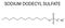 Sodium dodecyl sulfate or SDS, sodium lauryl sulfate, surfactant molecule. Skeletal formula.