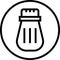 Sodium free label line icon, vector illustration