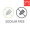 Sodium free line and glyph icon