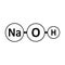 Sodium hydroxide molecule icon