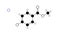 sodium methylparaben molecule, structural chemical formula, ball-and-stick model, isolated image food additive e219