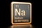 Sodium Na chemical element. 3D rendering