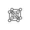 Sodium oxide structure line icon