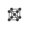 Sodium oxide structure vector icon