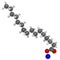 Sodium palmitate soap molecule. Prepared from palm oil by saponification