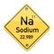 Sodium periodic elements. Business artwork vector graphics