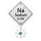 Sodium periodic elements. Business artwork vector graphics