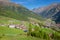 Soelden resort village in Otztal alps at spring, Tyrol, Austria border with Italy