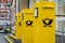 Soest, Germany - December 31, 2018: Deutsche Post Mailboxes. The Deutsche Post AG, operating under the trade name Deutsche Post