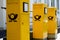 Soest, Germany - July 22, 2019: Deutsche Post Mailboxes. The Deutsche Post AG, operating under the trade name Deutsche Post DHL
