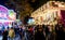 Soest, Germany - November 02, 2022:  People walking between the fair attractions at Soest Kirmes fair