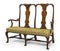 Sofa 2 seater settee wood en framed bright upholstery
