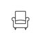 Sofa or armchair line icon