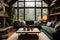Sofa, coffee table, and lush plants adorn the modern living room
