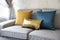 Sofa and colorful cushion