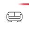 Sofa or couch thin line vector icon. Editable stroke.